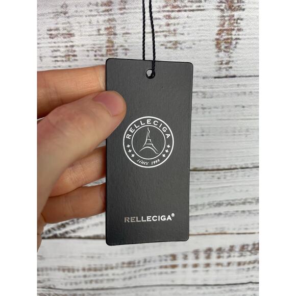 Relleciga Fuchsia Pink Push-up Bikini Top NEW Twist Front Swimsuit Small Strappy - Picture 4 of 6